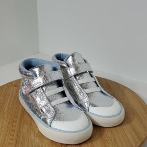 See Kai Run Drew Silver High Top Sneakers Toddler Size 8 NIB